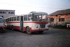 "luxusní" albánský autobus